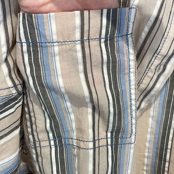 BDG Urban Outfitters Bell Button-Down Shirt  Striped Oversized Long Sleeve (XS) - Picture 8 of 16